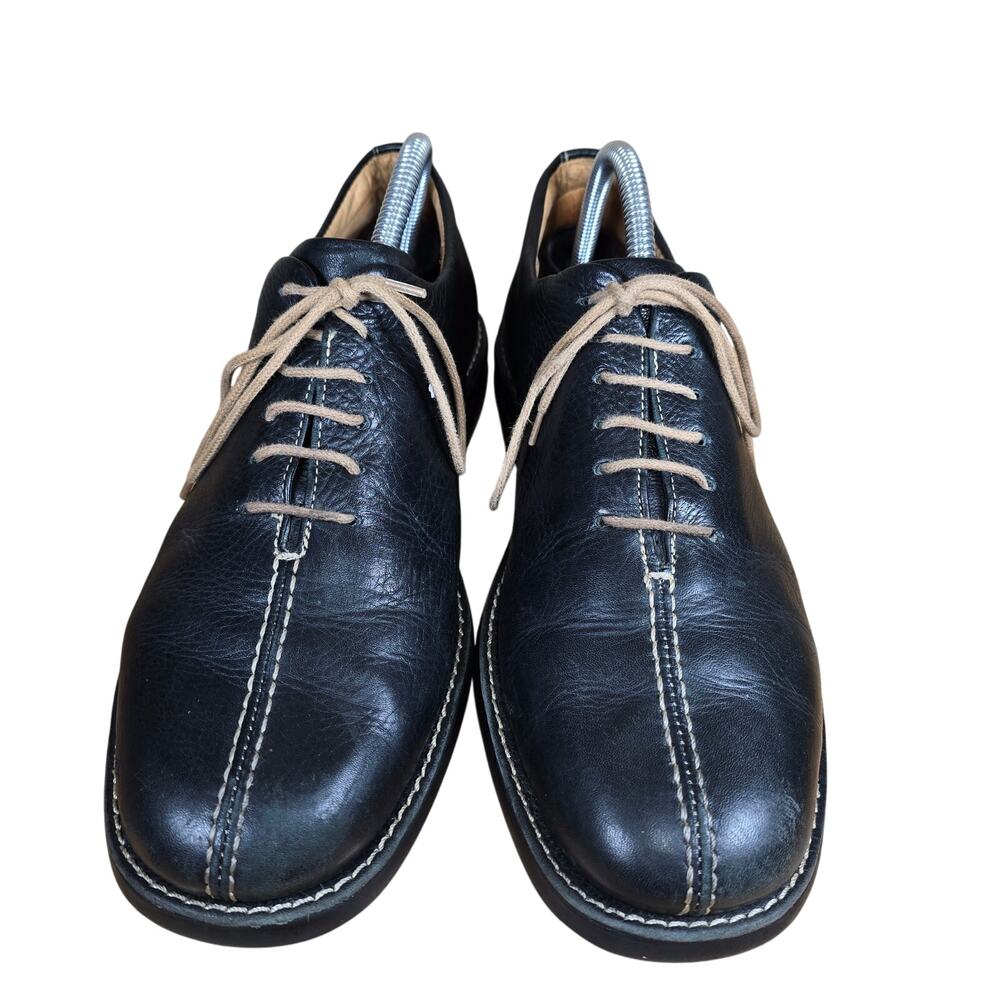 Sandro Moscoloni Vineyard 4046 Black Leather Mens 8 D Oxford Dress Shoes EUC - Picture 4 of 9
